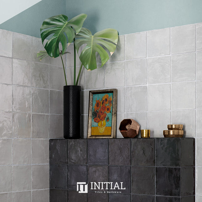 Square Feature Tile La Vida Gris Nuage Gloss 132X132 ,