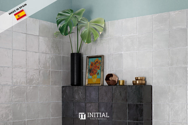 Square Feature Tile La Vida Gris Nuage Gloss 132X132 ,