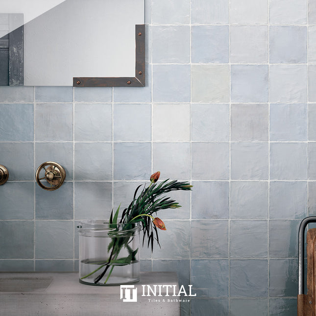 Square Feature Tile La Vida Lavanda Blue Gloss 132X132 ,