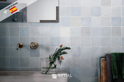 Square Feature Tile La Vida Lavanda Blue Gloss 132X132 ,