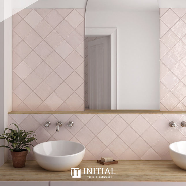 Square Feature Tile La Vida Rose Gloss 132X132 ,