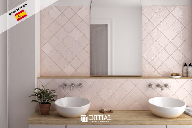 Square Feature Tile La Vida Rose Gloss 132X132 ,