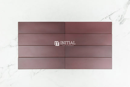 Subway Feature Tile Basilica Oxblood Matt 92X368 ,