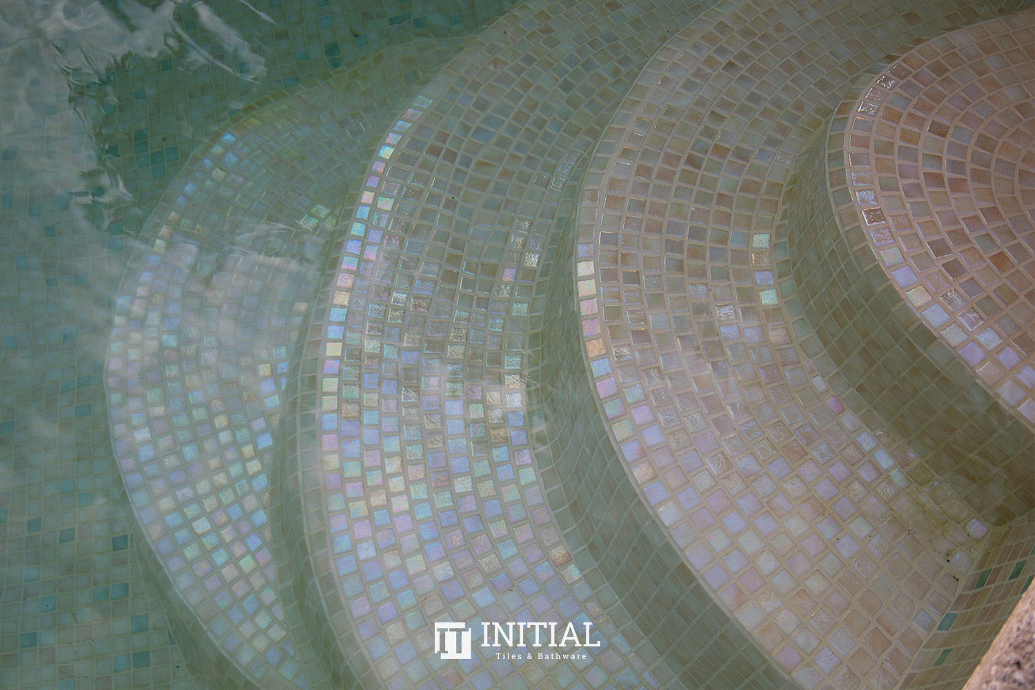 Swimming Pool Mosaic Ezzari Iris Pearl Beige ,