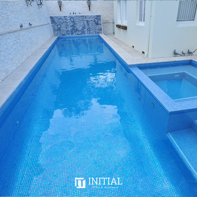 Swimming Pool Mosaic Ezzari Iris Pearl Sky Blue ,