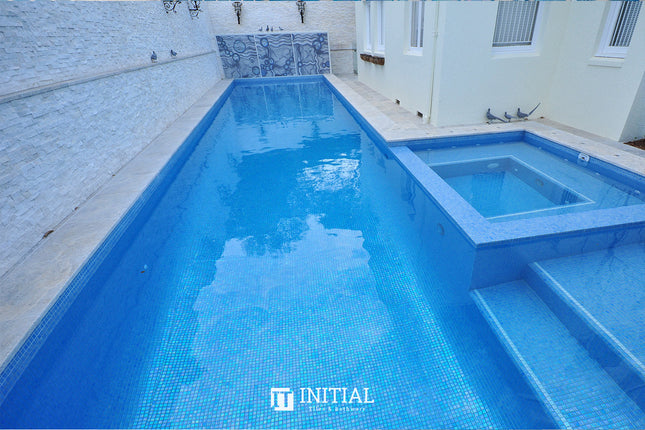 Swimming Pool Mosaic Ezzari Iris Pearl Sky Blue ,