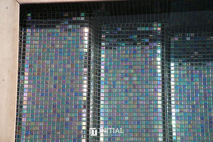 Swimming Pool Mosaic Ezzari Iris Pearl Black ,