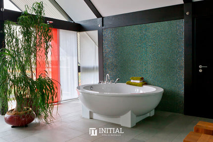 Swimming Pool Mosaic Ezzari Iris Pearl Terra Green ,