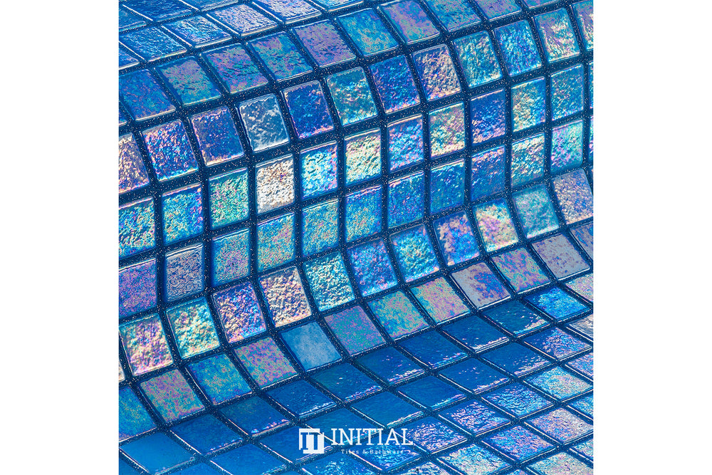 Swimming Pool Mosaic Ezzari Iris Pearl Mid Blue ,