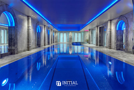 Swimming Pool Mosaic Ezzari Iris Pearl Mid Blue ,