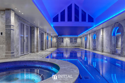 Swimming Pool Mosaic Ezzari Iris Pearl Mid Blue ,