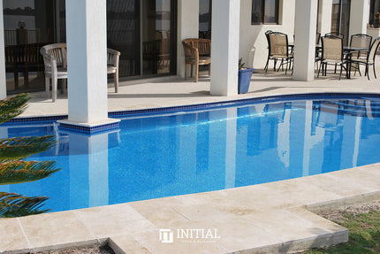 Swimming Pool Mosaic Ezzari Iris Pearl Mid Blue ,
