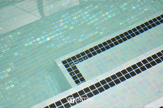 Swimming Pool Mosaic Ezzari Iris Pearl White ,