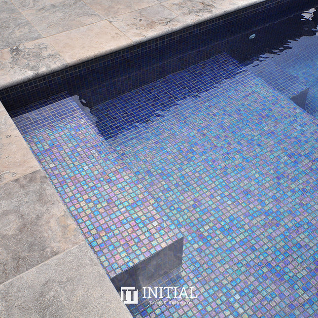 Swimming Pool Mosaic Ezzari Iris Pearl Royal Blue ,