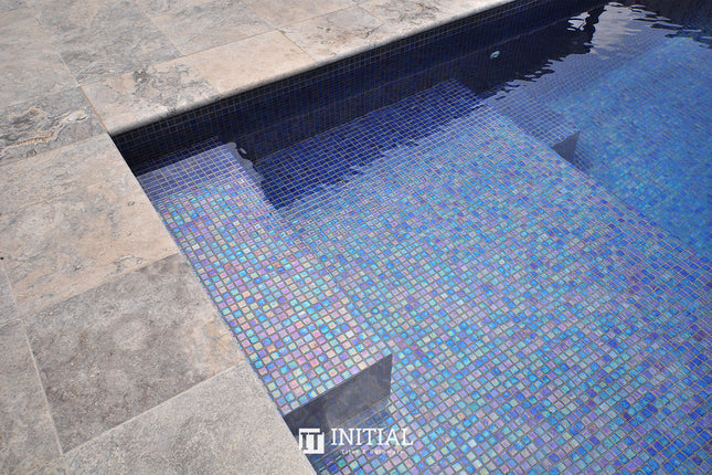 Swimming Pool Mosaic Ezzari Iris Pearl Royal Blue ,