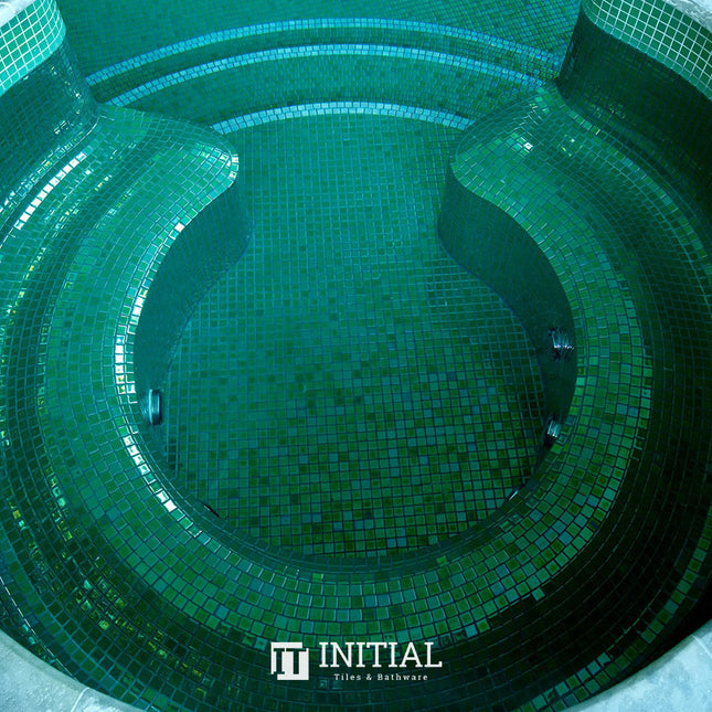 Swimming Pool Mosaic Ezzari Metallica Dark Green ,