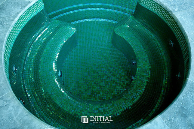 Swimming Pool Mosaic Ezzari Metallica Dark Green ,