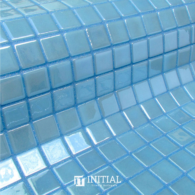 Swimming Pool Mosaic Ezzari Metallica Turquoise Blue ,