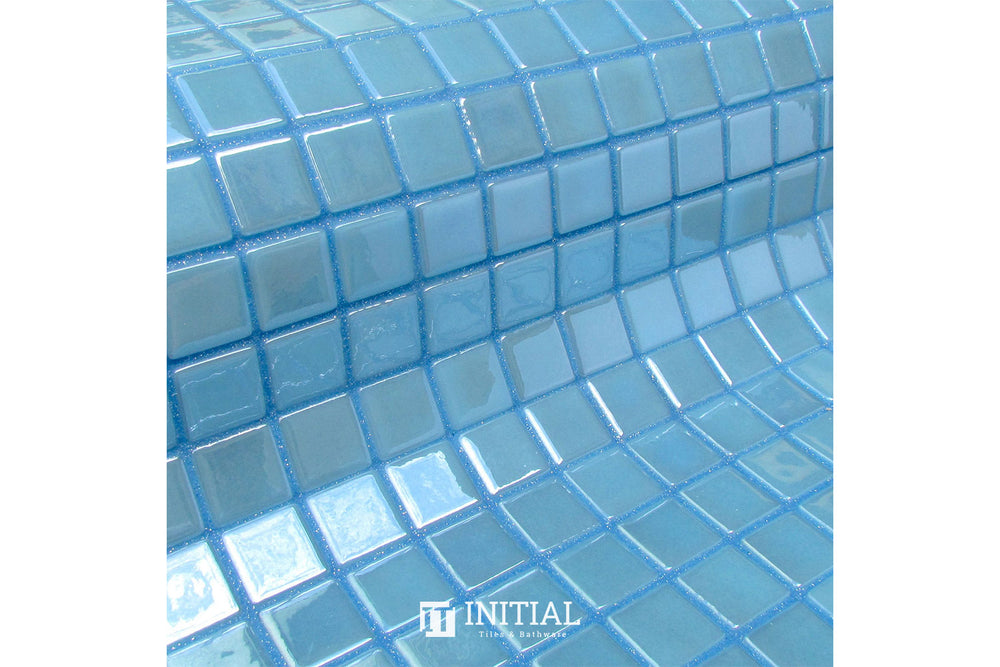 Swimming Pool Mosaic Ezzari Metallica Turquoise Blue ,
