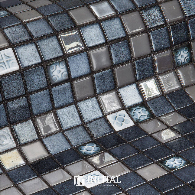 Swimming Pool Mosaic Ezzari Topping Silver Bits ,