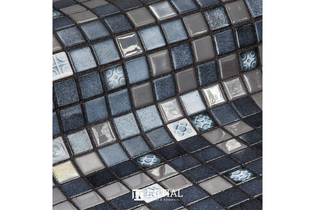 Swimming Pool Mosaic Ezzari Topping Silver Bits ,