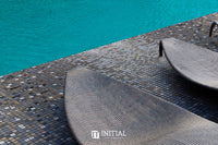 Swimming Pool Mosaic Ezzari Topping Silver Bits ,