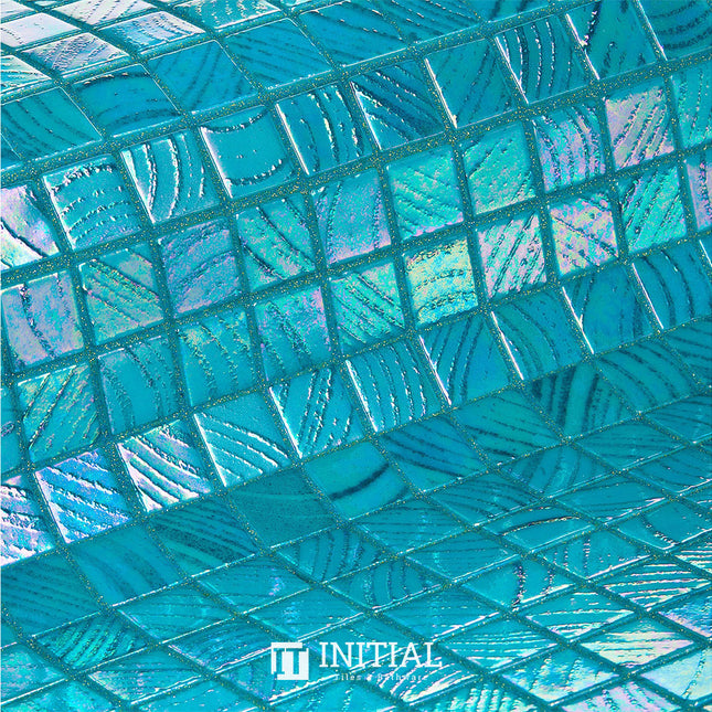 Swimming Pool Mosaic Ezzari Vulcano Lava Jade Green ,