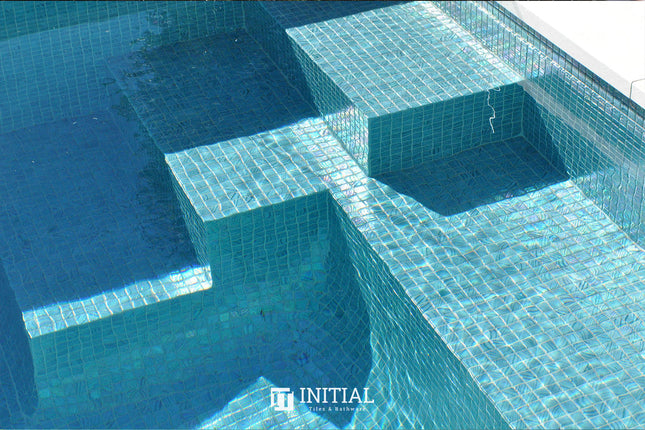 Swimming Pool Mosaic Ezzari Vulcano Lava Jade Green ,