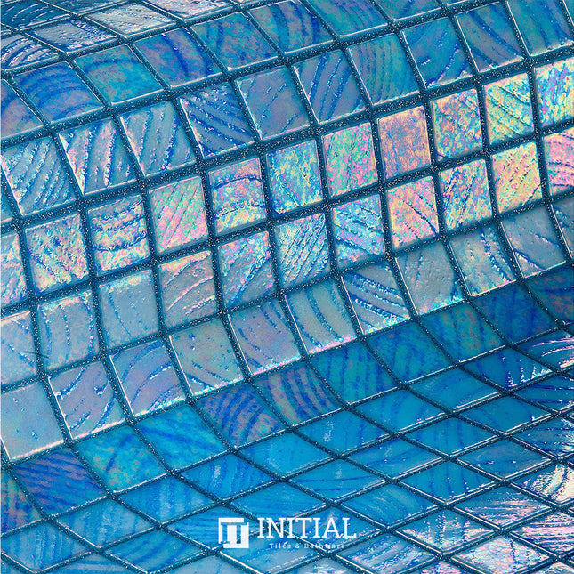 Swimming Pool Mosaic Ezzari Vulcano Lava Pale Blue ,