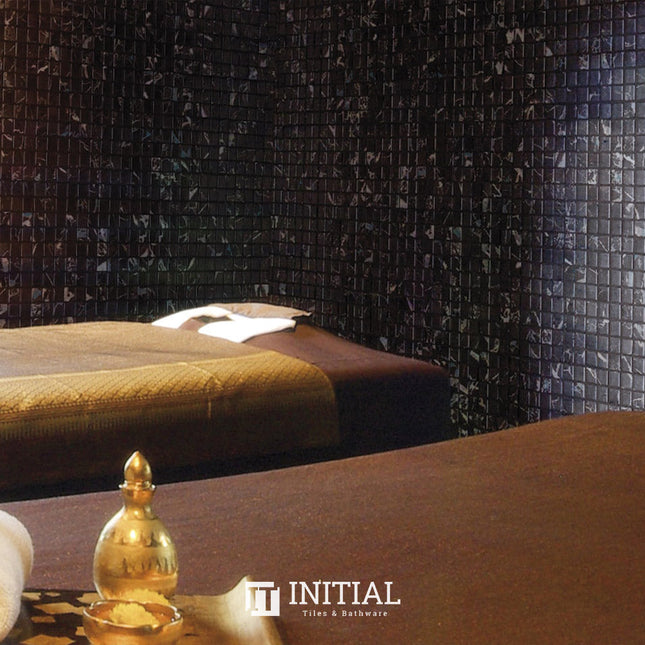 Swimming Pool Mosaic Ezzari Zen Black & White Marbling ,