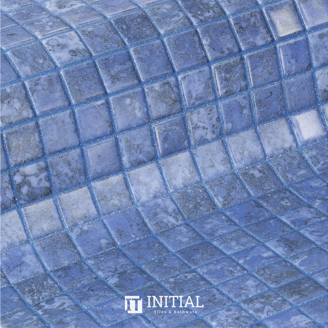 Swimming Pool Mosaic Ezzari Zen Blue Marbling ,