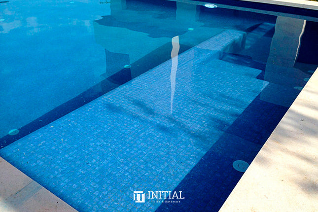 Swimming Pool Mosaic Ezzari Zen Blue Marbling ,