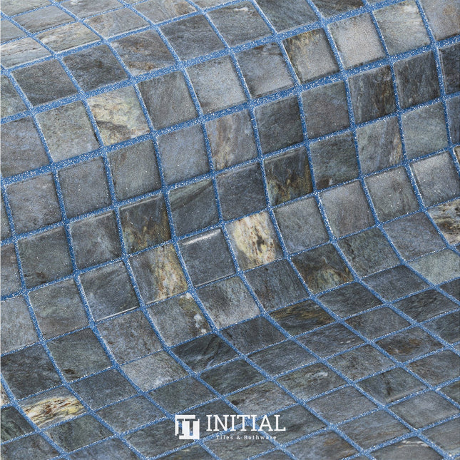 Swimming Pool Mosaic Ezzari Zen Blue & Grey Marbling ,