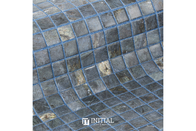 Swimming Pool Mosaic Ezzari Zen Blue & Grey Marbling ,