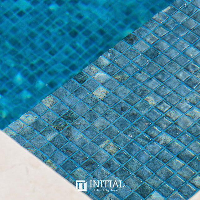 Swimming Pool Mosaic Ezzari Zen Blue & Grey Marbling ,