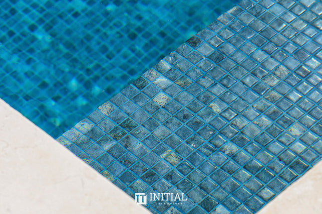 Swimming Pool Mosaic Ezzari Zen Blue & Grey Marbling ,