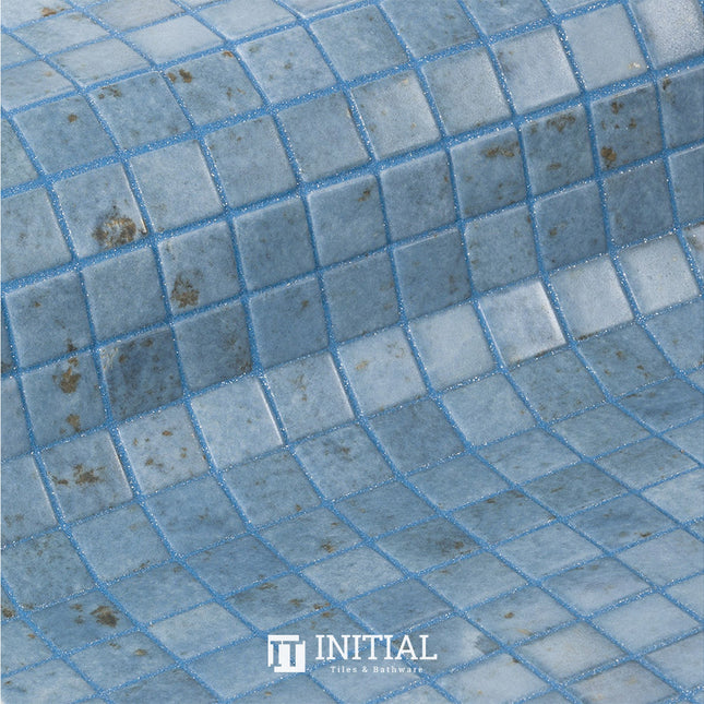 Swimming Pool Mosaic Ezzari Zen Light Blue Marbling ,