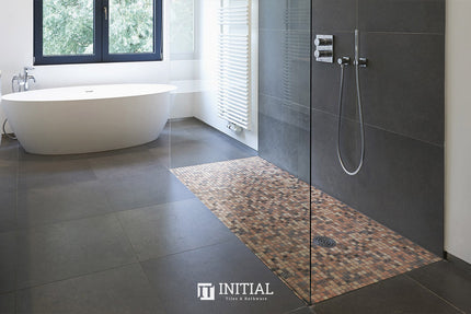 Swimming Pool Mosaic Ezzari Zen Varied Brown Rusty Tones ,