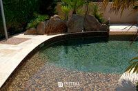 Swimming Pool Mosaic Ezzari Zen Varied Brown Rusty Tones ,