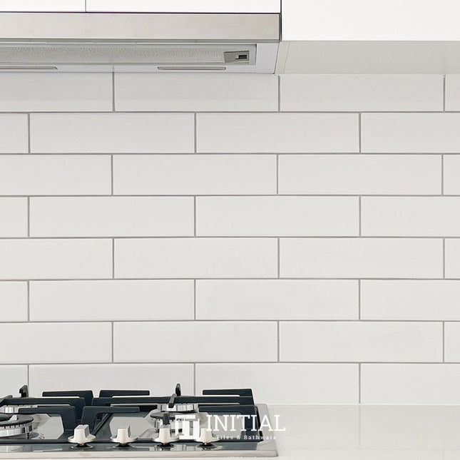 Beautiful Gloss White Bathroom Feature Tile 75X300 ,