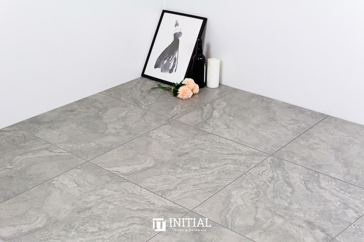 Ethic Stone Floor Tile Dark Grey Matt 600X600 ,