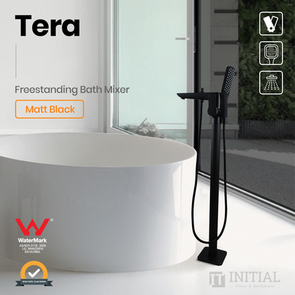Bathroom Freestanding Bath Mixer With Hand held Shower Matt Black ,