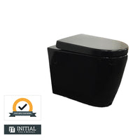 Urbane Box Rim Wall Hung Pan Toilet Ceramic Black 555X360X320 ,
