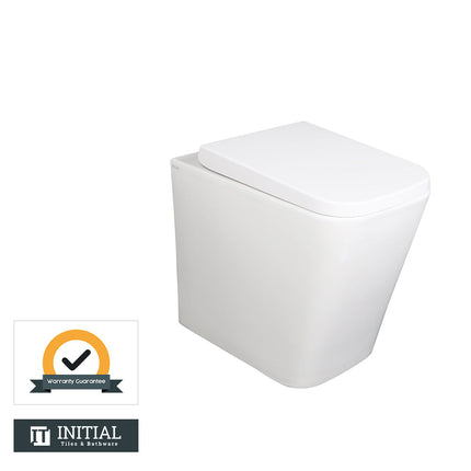 Kubic Box Rim Wall Faced Floor Pan Toilet Ceramic White 595X345X410 ,