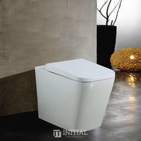 Kubic Box Rim Wall Faced Floor Pan Toilet Ceramic White 595X345X410 ,