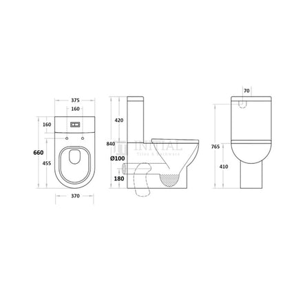 Leo Box Rim Flush Pan Back to Wall Toilet Suite Ceramic White 660X375X840 ,