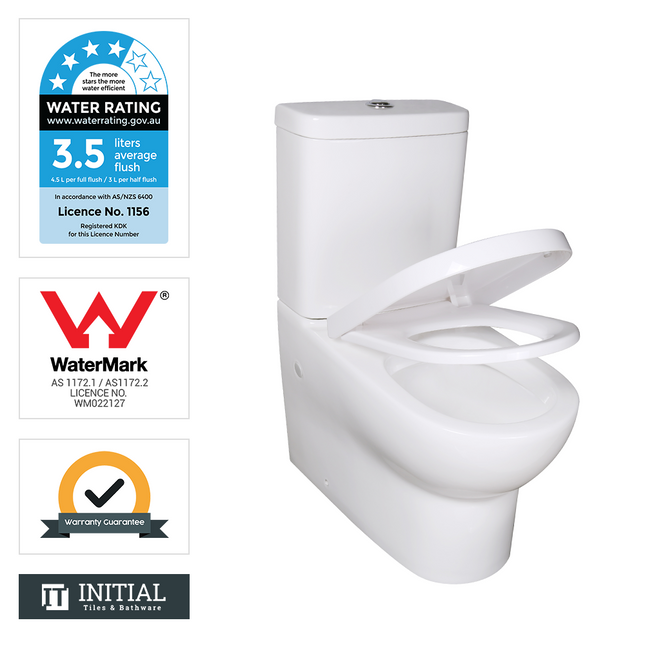 Polis Box Rim Flush Pan Back to Wall Toilet Suite Ceramic White 675X395X840 ,