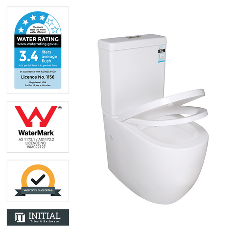 Royal Box Rim Flush Pan Back to Wall Toilet Suite Ceramic White 630X380X850 ,