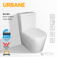 Urbane Box Rim Flush Pan Back to Wall Toilet Suite Ceramic White 715x390x830 ,