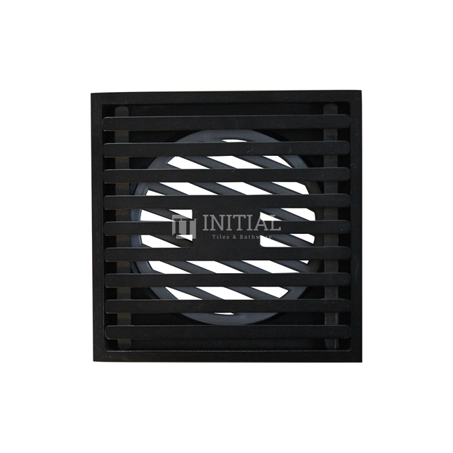 Bathroom Linear Square Floor Waste Matt Black ,